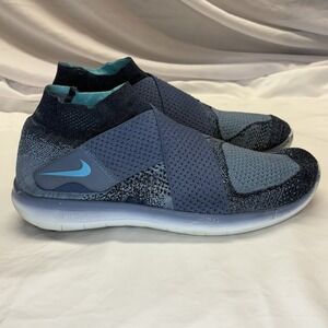 Nike Free RN Motion Flyknit 2017 Shoes Mens 13 Gray Volt Running Sneakers 880845